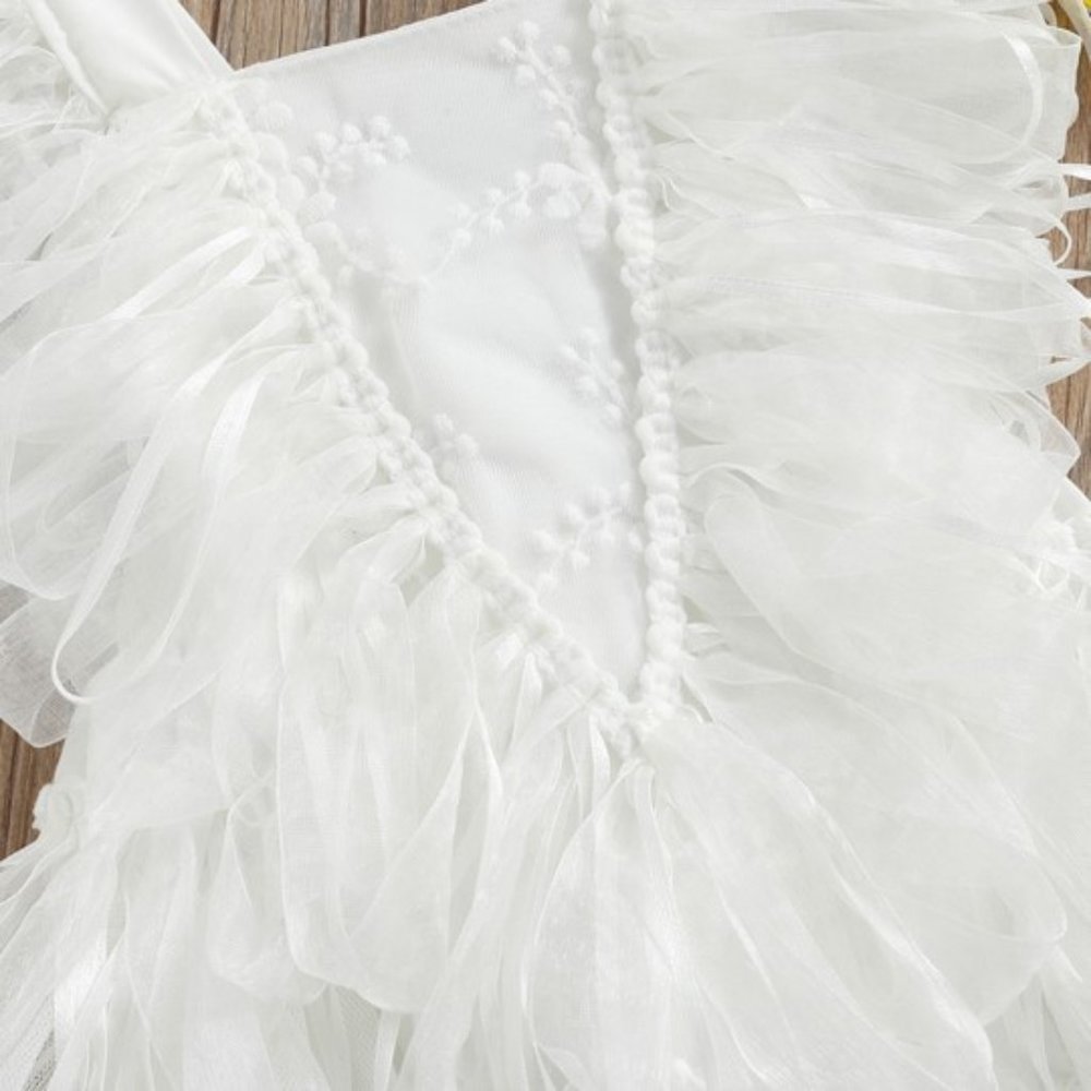 Floral Lace Boho Birthday Outfit Dress Clothes Easter White Romper Baptism_7